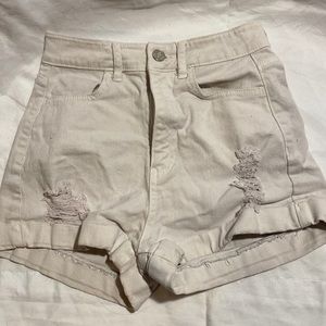 H&M beige jean shorts high waisted